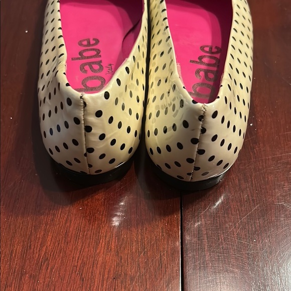 3/$36 Cream and Black Polka Dot Flats - Picture 2 of 4